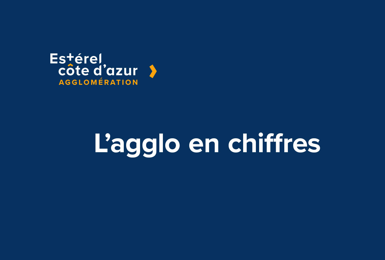 l'agglo-en-chiffres Visuel sur fond bleu avec le logo et la catégorie eau avec le titre de l'article en blanc la page agglo en chiffre